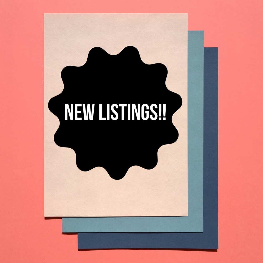 New items! Listing header not for sale